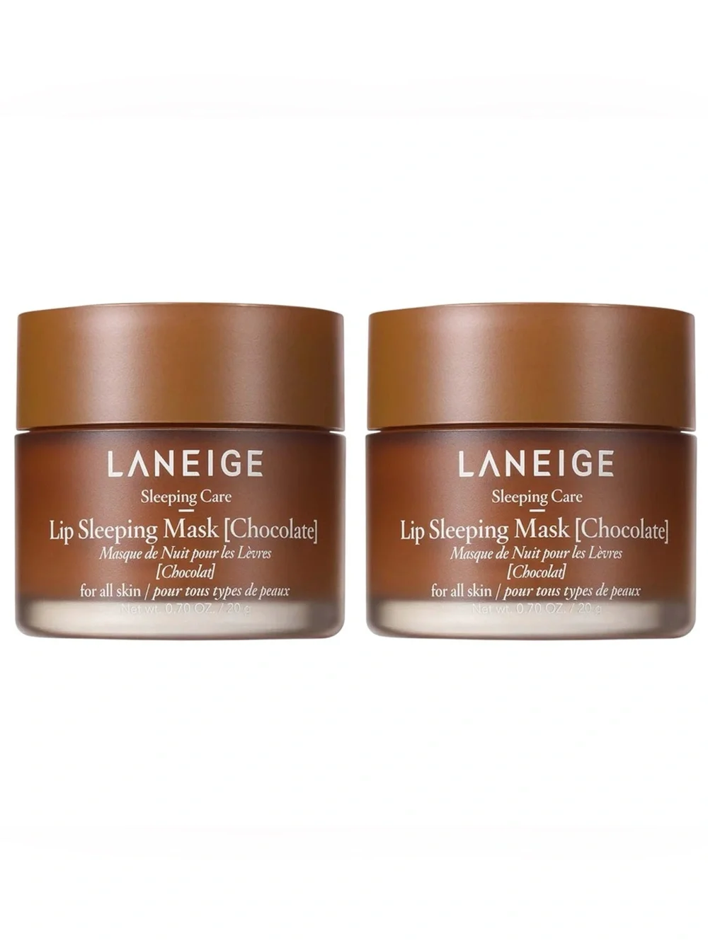 LANEIGE Lip Sleeping Mask - Chocolate Set Of 2 One boxed One Unboxed Both New